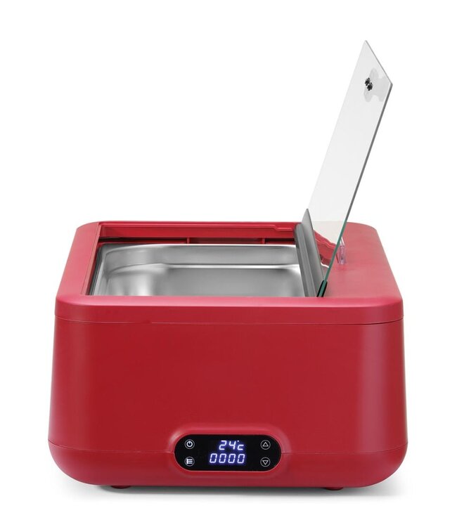 Chafing dish UNIQ | Elektrisch | Rood | Glazen deksel