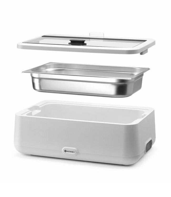 Chafing dish UNIQ | Elektrisch | Rood | Glazen deksel