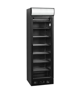 Tefcold Vrieskast UFSC371GCP Black | 300L | Glazen deur | (H)198x(B)59,5x(D)64cm
