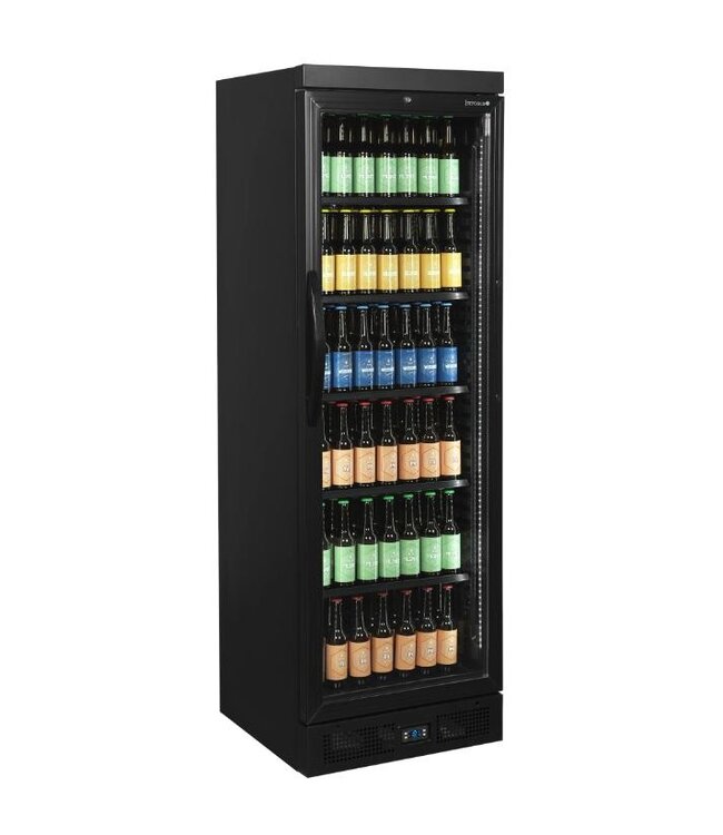 Flessenkoelkast CEV435 BLACK | 358L | Glazen deur | Zwart | (H)184x(B)59,5x(D)64cm