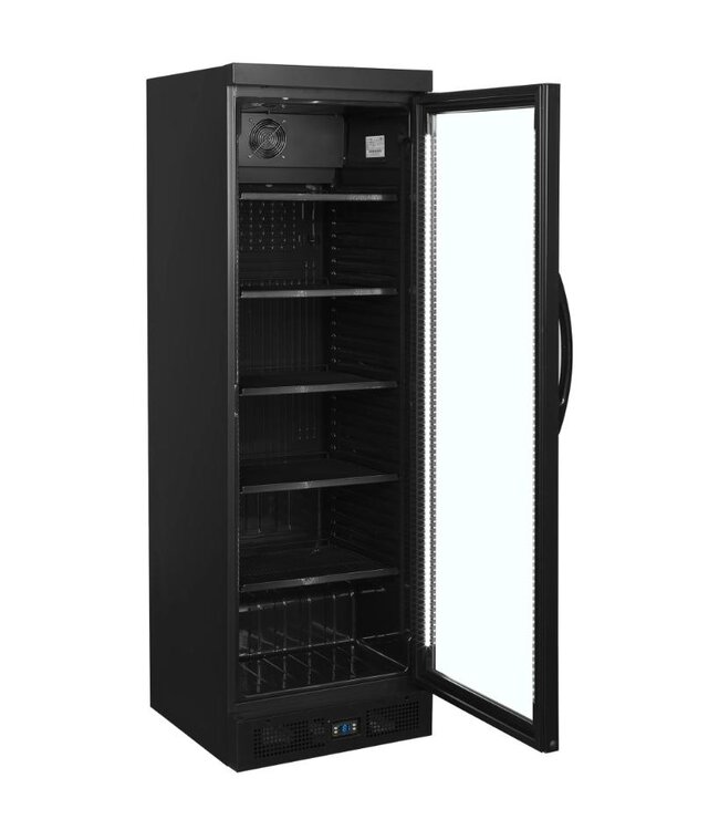 Flessenkoelkast CEV435 BLACK | 358L | Glazen deur | Zwart | (H)184x(B)59,5x(D)64cm