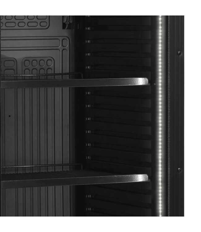 Flessenkoelkast CEV435 BLACK | 358L | Glazen deur | Zwart | (H)184x(B)59,5x(D)64cm