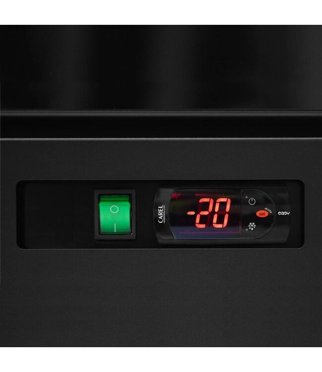 Display vrieskast Atom Maxi F1DB | 560L | Glazen deur | Zwart | (H)200,3x(B)75x(D)76cm