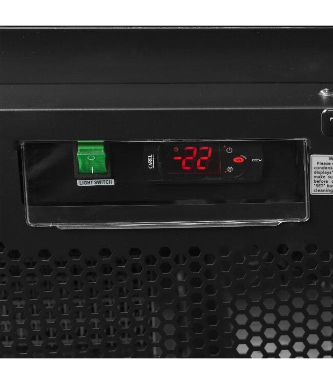 Display vrieskast Atom Maxi F1DBB | 560L | Glazen deur | Zwart | (H)200,3x(B)75x(D)76cm