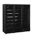 Tefcold Display vrieskast Atom Maxi F3DBB | 1563L | 3 Glazen deuren | Zwart | (H)200,3x(B)188x(D)76cm