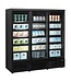 Display vrieskast Atom Maxi F3DBB | 1563L | 3 Glazen deuren | Zwart | (H)200,3x(B)188x(D)76cm