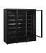 Display vrieskast Atom Maxi F3DBB | 1563L | 3 Glazen deuren | Zwart | (H)200,3x(B)188x(D)76cm