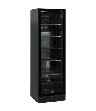Tefcold Display koelkast SCU1425 FRAMELESS | 387L | Glazen deur | Zwart | (H)199x(B)59,5x(D)59,5cm