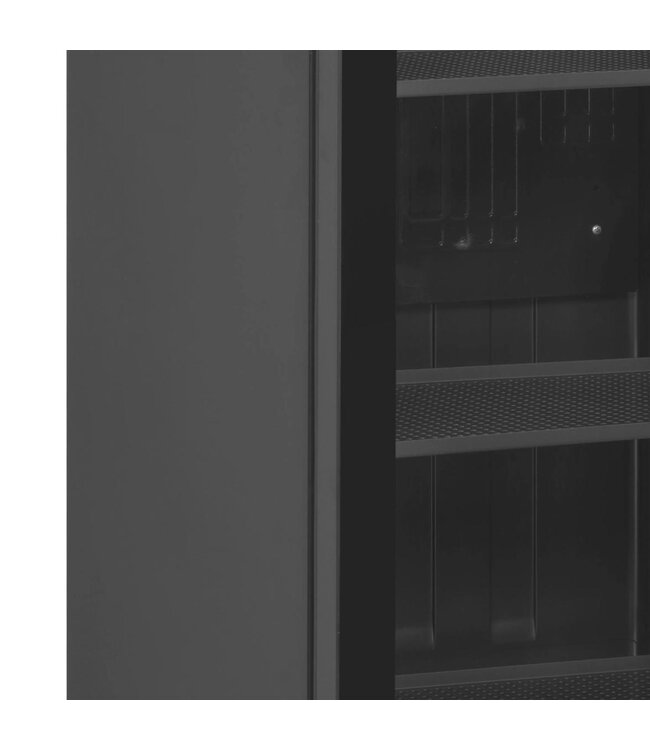 Display koelkast SCU1425 FRAMELESS | 387L | Glazen deur | Zwart | (H)199x(B)59,5x(D)59,5cm