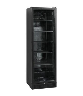 Tefcold Display koelkast SCU1425H | 387L | Glazen deur | Zwart | (H)199x(B)59,5x(D)59,5cm