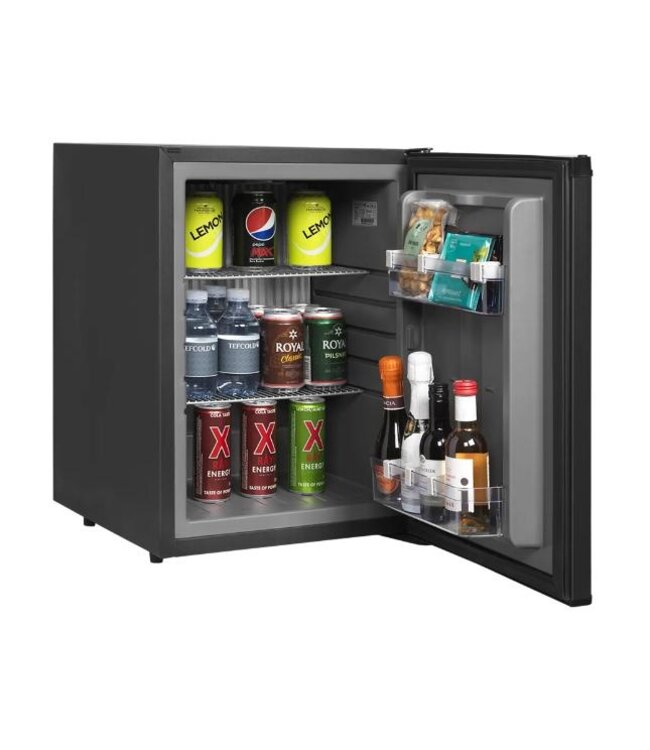 Minibar koelkast TM44 | Dichte deur | 36L | Zwart | (H)56x(B)40,2x(D)46,3cm