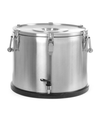 Hendi Geïsoleerde transportcontainer Profi Line | 50L | RVS | Met kraan | ø33cm