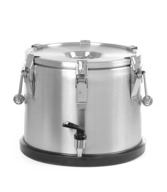 Hendi Geïsoleerde transportcontainer Profi Line | 15L | RVS | Met kraan | ø33cm