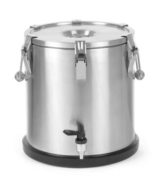 Hendi Geïsoleerde transportcontainer Profi Line | 20L | RVS | Met kraan | ø33cm