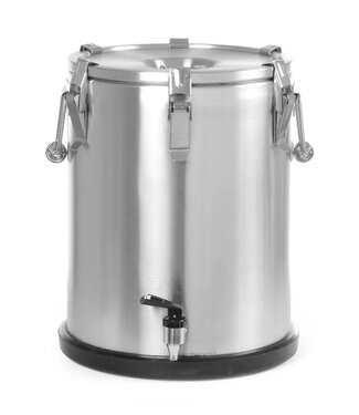 Hendi Geïsoleerde transportcontainer Profi Line | 25L | RVS | Met kraan | ø33cm