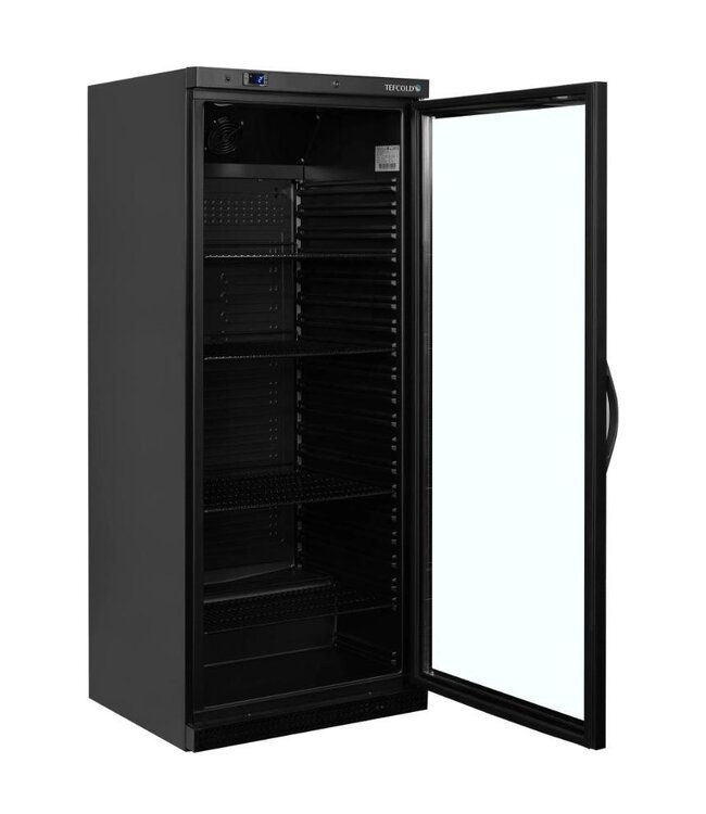 Display koelkast UR600BG | Glazen deur | 605L | 2/1GN | Zwart | (H)189,5x(B)77,7x(D)69,5cm