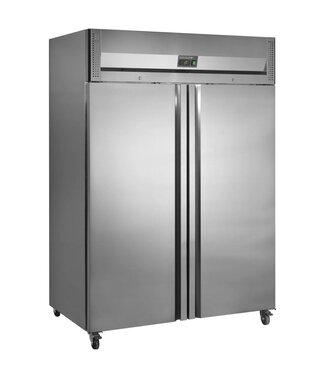 Tefcold Vrieskast RF1420X1 | 1300L | 2 Deurs | 2/1GN | RVS | (H)209x(B)142x(D)87,5cm