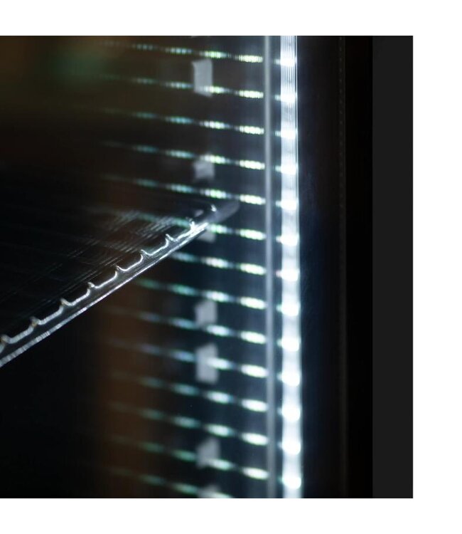 Display vrieskast UF400VGB | 400L | Glazen deur | Zwart | (H)185,5x(B)60x(D)58,5cm