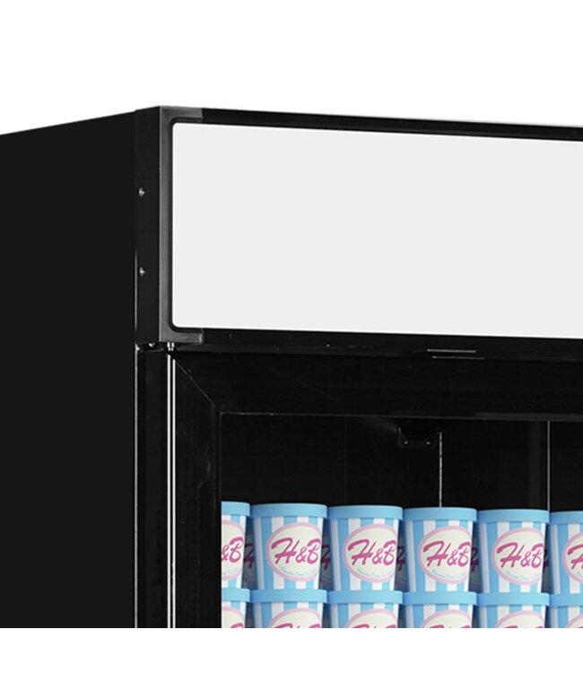 Display vrieskast LGF7500B | 2050L | 3 Glazen deuren | Met wielen | Zwart | (H)206,5x(B)207,9x(D)80,5cm
