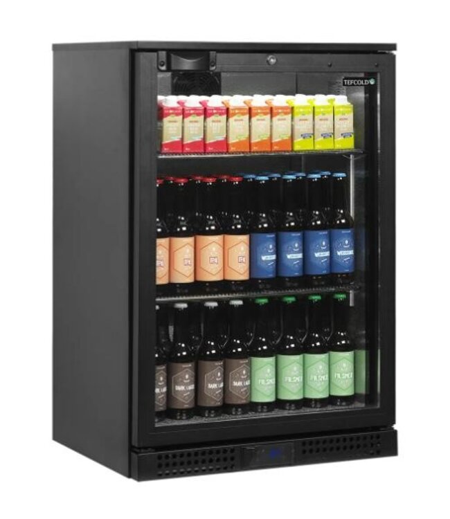 Barkoelkast BA11H | 1 Glazen deur | 128L | Zwart | (H)90x(B)60x(D)52cm