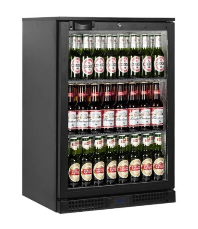 Barkoelkast BA11H | 1 Glazen deur | 128L | Zwart | (H)90x(B)60x(D)52cm