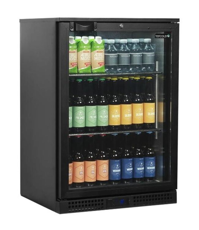 Barkoelkast BA16H | 1 Glazen deur | 125L | Zwart | (H)87x(B)60x(D)52cm