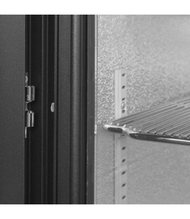 Barkoelkast BA21S | 2 Glazen schuifdeuren | 196L | Zwart | (H)90x(B)90x(D)51,5cm