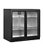Tefcold Barkoelkast BA26S | 2 Glazen schuifdeuren | 190L | Zwart | (H)87x(B)90x(D)51,5cm