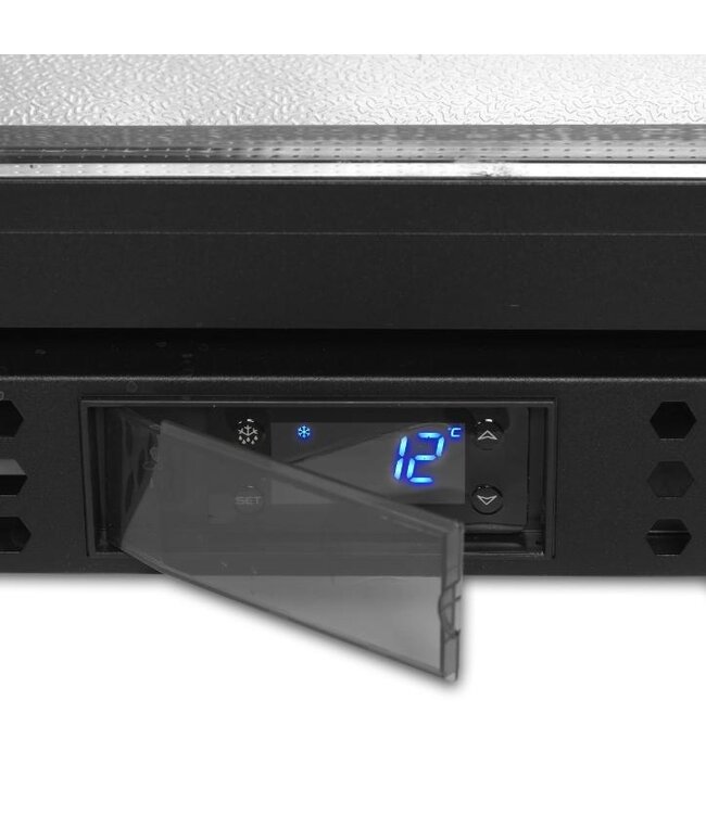 Barkoelkast BA31S-3 | 3 Glazen schuifdeuren | 311L | Zwart | (H)90x(B)135x(D)51,5cm