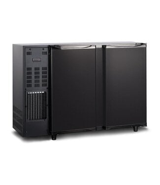 Tefcold Barkoeling TBC2 145B | 2 Deurs | 380L | Zwart | (H)89x(B)145,5x(D)56,5cm