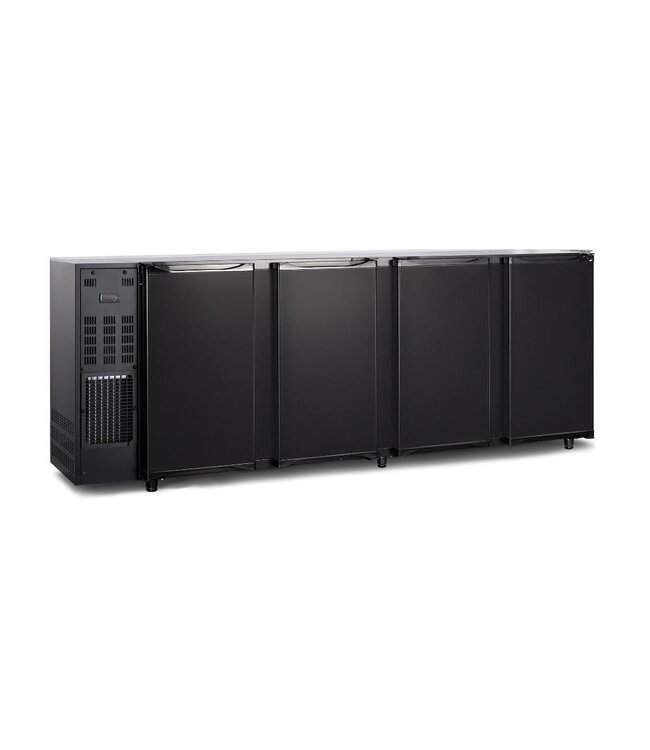 Barkoeling TBC4 229B | 4 Deurs | 665L | Zwart | (H)89x(B)229,5x(D)56,5cm