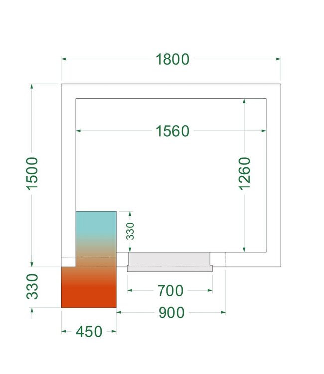 Vriescel CRNF1815 met koelmotor | 3,85m³ | -20 tot -10 graden | (H)220x(B)180x(D)150cm