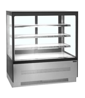 Tefcold Koelvitrine LPD903F/BLACK | 3 Glazen planken | 390L | (H)135x(B)90,5x(D)74,5cm