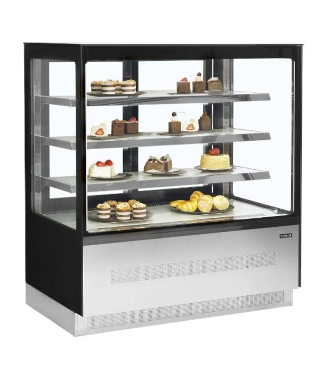 Koelvitrine LPD1203F/BLACK | 3 Glazen planken | 530L | (H)135x(B)120,5x(D)74,5cm