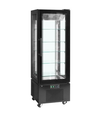 Tefcold Koelvitrine UPD400-C | 5 Glazen planken | 364L | Met wielen | (H)195x(B)65x(D)65cm