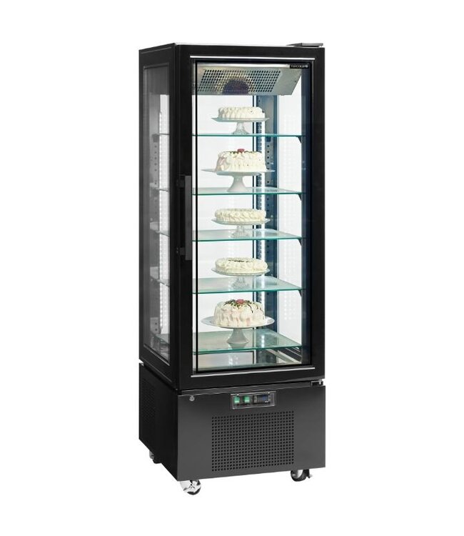 Vriesvitrine UPD400-F | 5 Glazen planken | 364L | Met wielen | (H)195x(B)65x(D)65cm