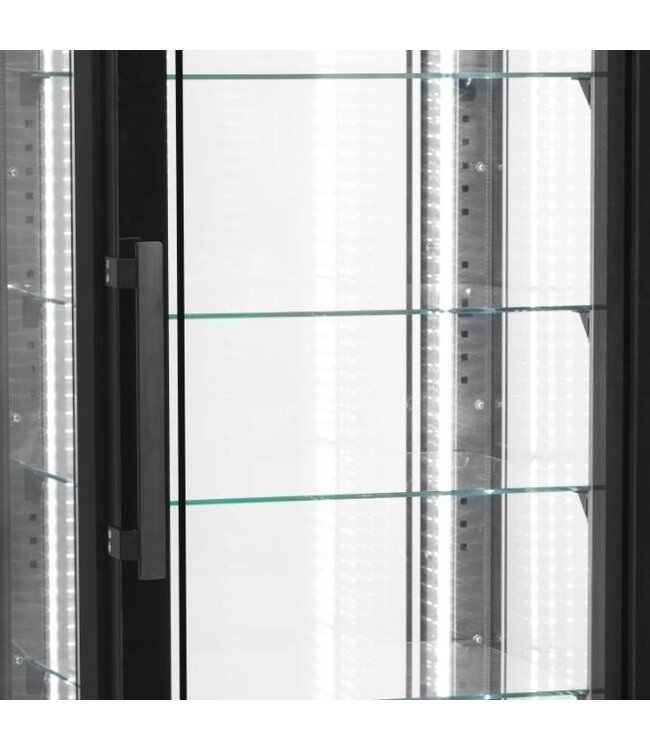 Vriesvitrine UPD400-F | 5 Glazen planken | 364L | Met wielen | (H)195x(B)65x(D)65cm