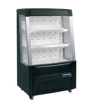 Tefcold Koelvitrine Multideck ODC90 | 289L | Zwart/wit | (H)154x(B)64x(D)64cm