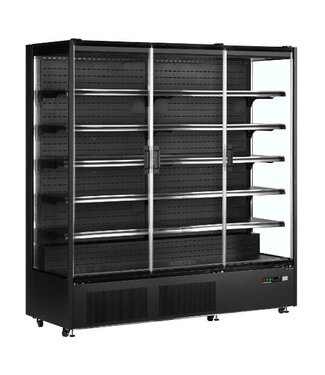 Tefcold Wandkoeling PC1870B | 1939L | 3 Glazen deuren | Zwart | (H)205x(B)193,5x(D)74cm