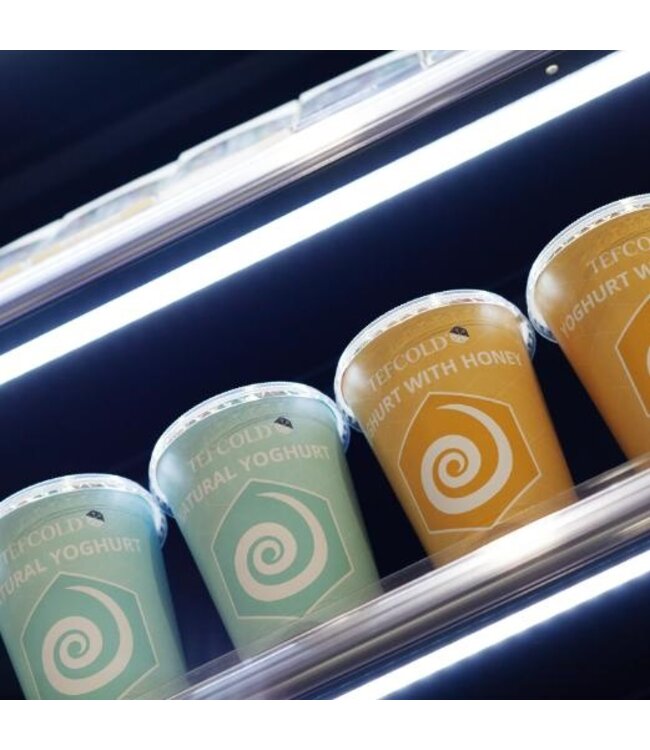 Wandkoeling PC1870B | 1939L | 3 Glazen deuren | Zwart | (H)205x(B)193,5x(D)74cm