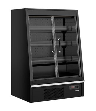 Tefcold Wandkoeling Galaxy+ GPL10FGD Black | 598L | 2 Glazen deuren | Zwart | (H)150x(B)106x(D)74cm
