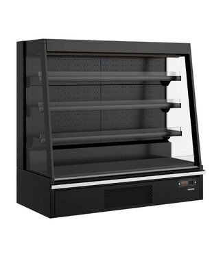 Tefcold Wandkoeling Galaxy+ GPL14 Black HC | 797L | Open front | Zwart | (H)150x(B)150x(D)74cm