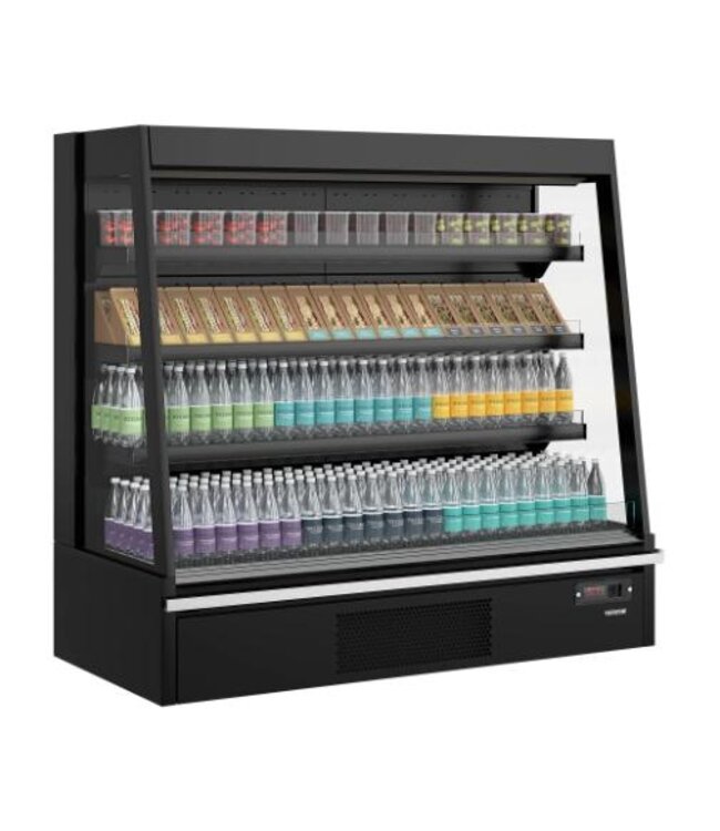 Wandkoeling Galaxy+ GPL14 Black HC | 797L | Open front | Zwart | (H)150x(B)150x(D)74cm