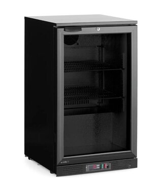 Arktic Barkoelkast | 1 Glazen deur | 103L | Zwart | (H)87x(B)50x(D)53cm