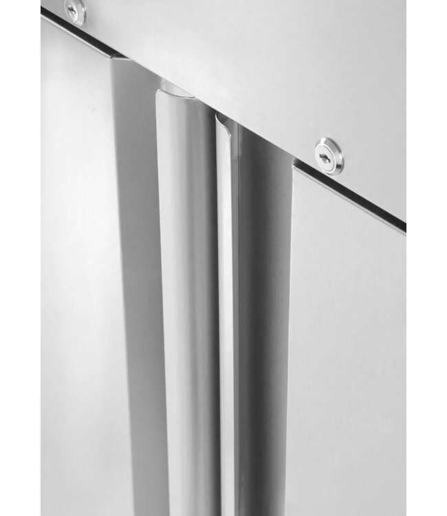 Vrieskast Profi Line | 2 Deuren | 900L | RVS | Met wielen | (H)195x(B)120x(D)74cm