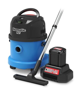 Numatic Stof- en waterzuiger met accu | 9L nat en 15L droog capaciteit | 400W | Blauw