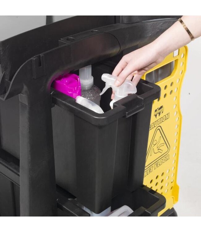 Schoonmaakwagen ReFlo ECO-Matic EM2 | Met 2x 10L emmers & 2x opberglades