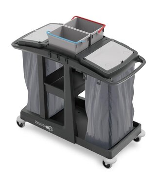 Numatic Schoonmaakwagen ReFlo ECO-Matic EM4 | Met 2x 10L emmers & 2x afvalzakhouders