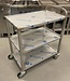 Showroommodel: RVS Serveerwagen met drie bladen | Breedte 800mm | Diepte 500mm