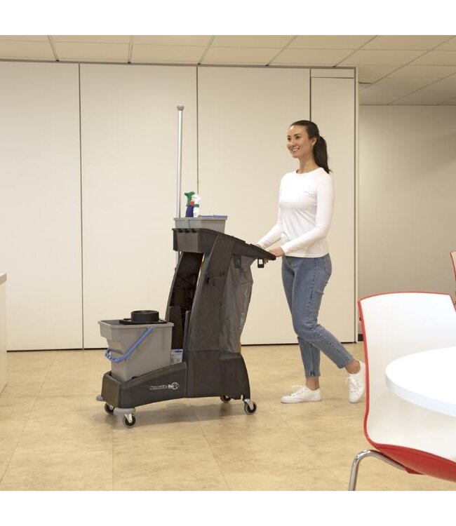 Schoonmaakwagen ReFlo MULTI-Matic MM2 | Met 2x 5L emmers + 1x 28L dweilemmer + afzalzakhouder